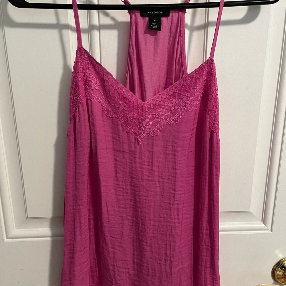 Halogen Pink/Fuchsia Lace Camisole
